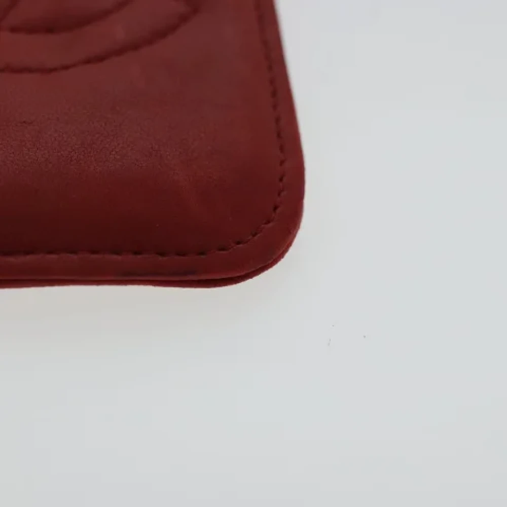 Chanel Vintage Pre-owned Leather pouches Red Dames