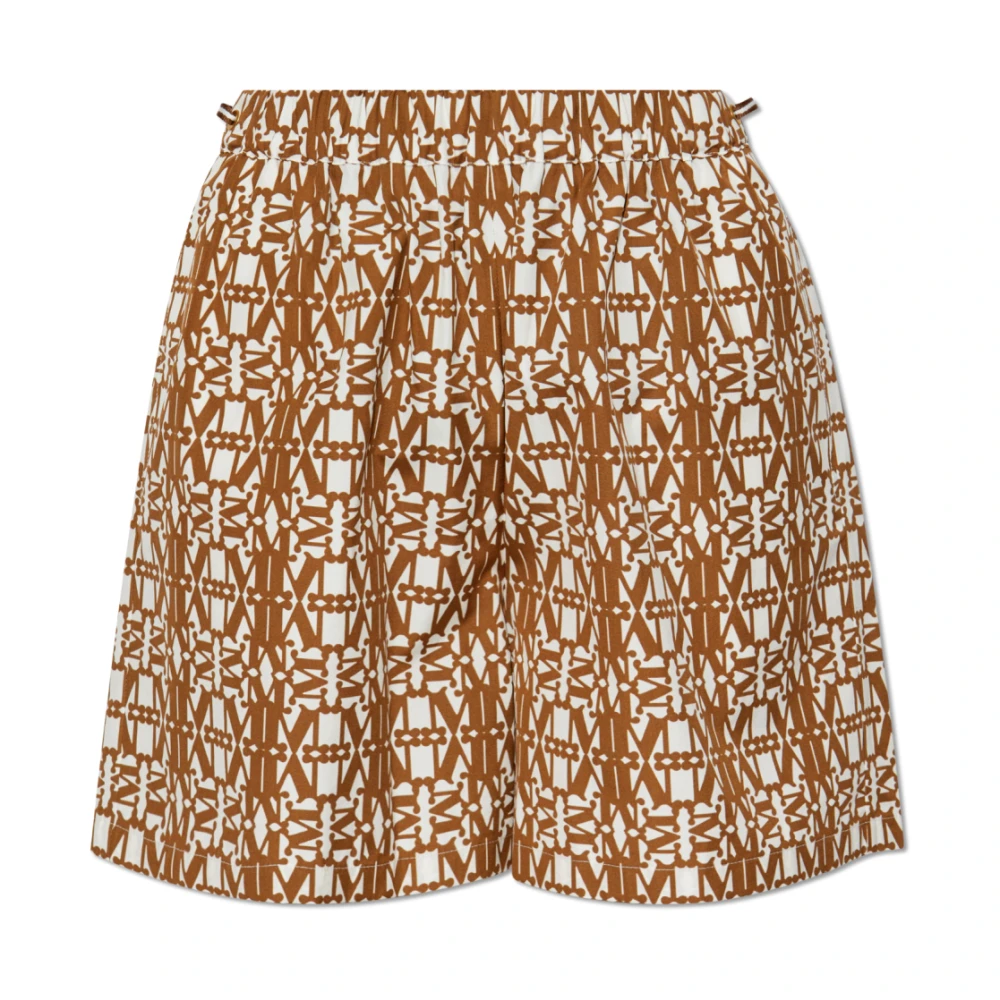 Max Mara Monogram 'Taiga' shorts Brown Dames
