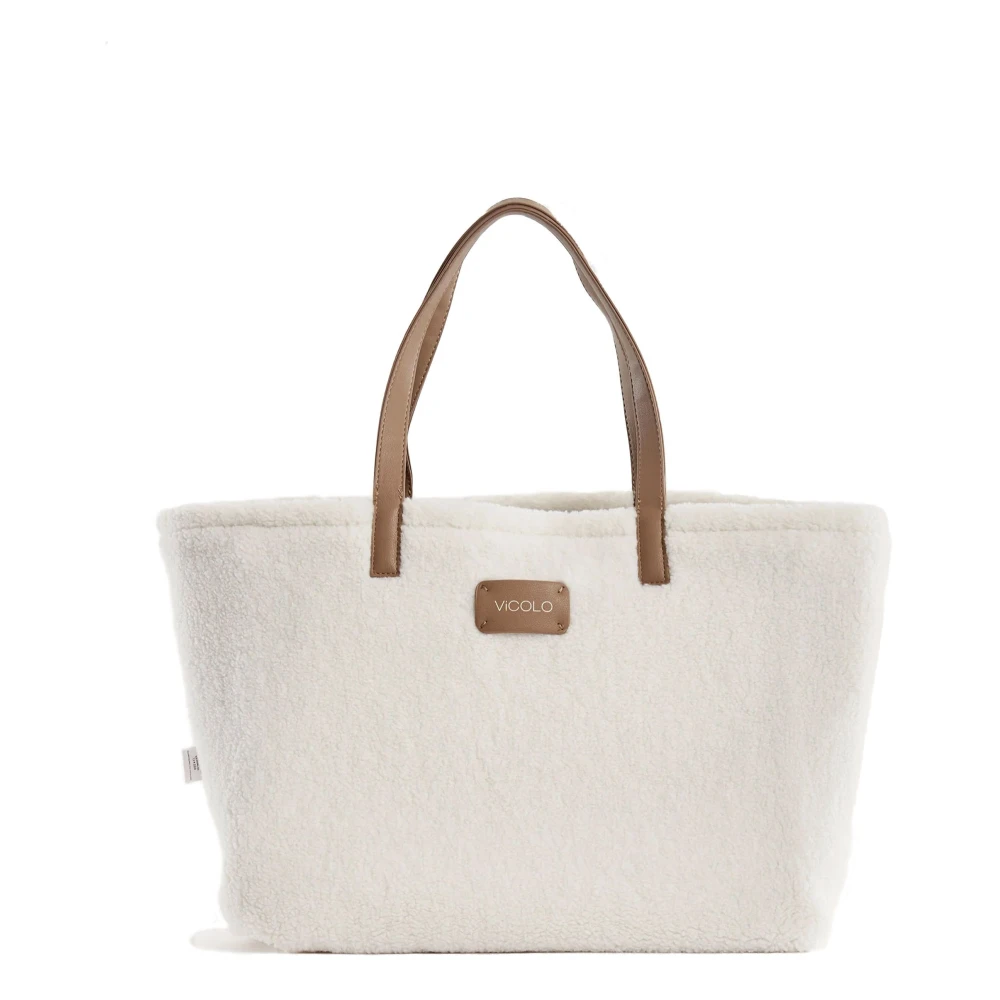 ViCOLO Eco-Leren Teddy Tas in Beige Dames