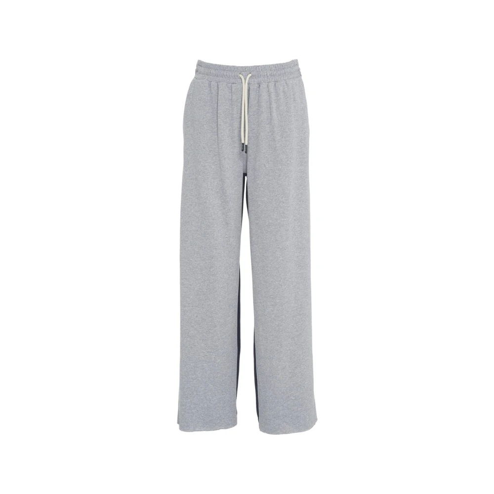 Ottod'Ame Grijze joggingbroek met krijtstrepen Gray Dames