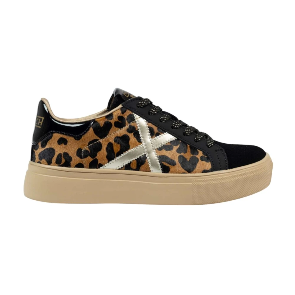 Munich Women's Black Leopard Trainers - Sneakers - 7 Uk - Shoes