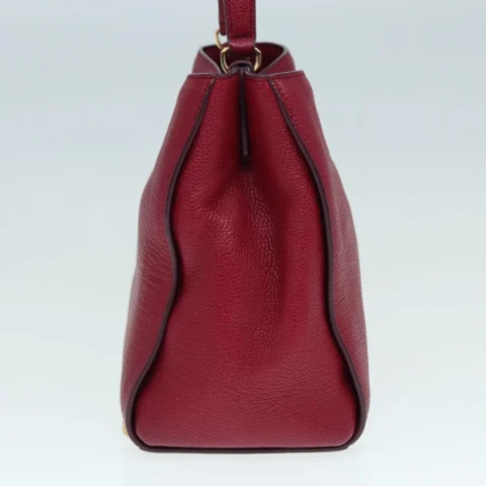 MCM Pre-owned Leather handbags Red Dames