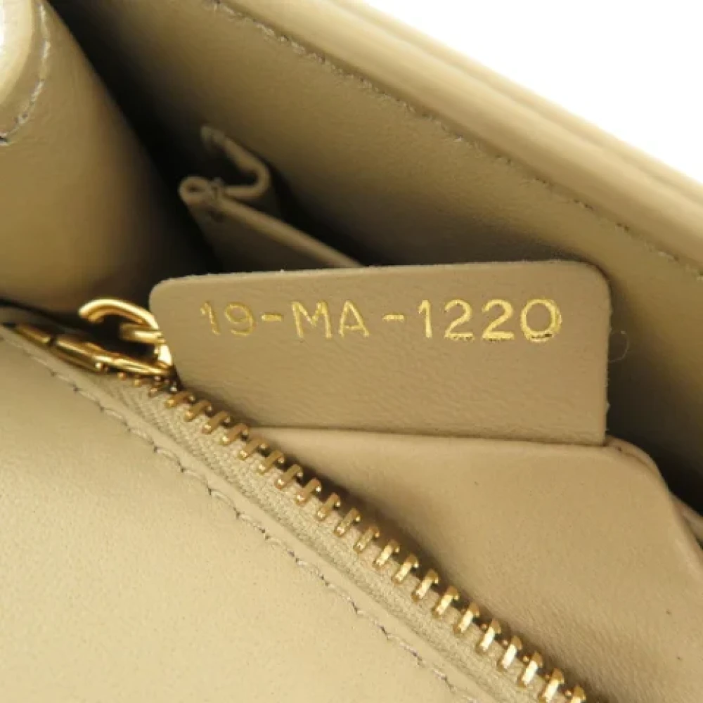 Dior Vintage Pre-owned Leather dior-bags Beige Dames