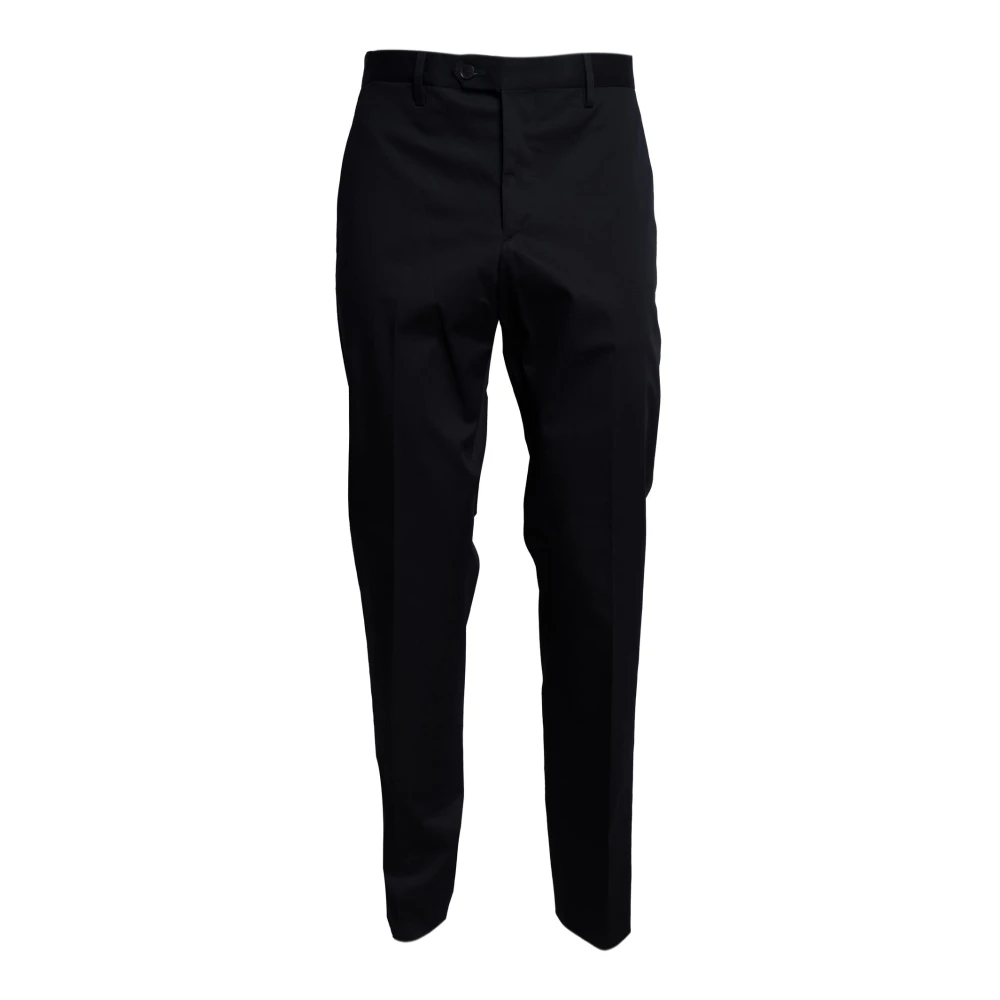 Briglia Men's Black Slim-Fit Trousers, Xl, Chino Ventre Piatto
