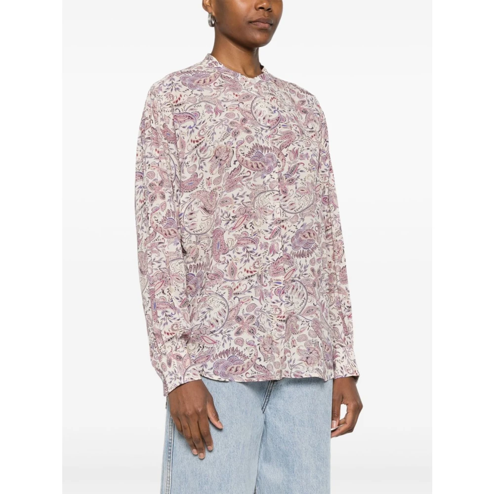 Isabel Marant Étoile Overhemd met Paisley Print en Box Pleat Multicolor Dames