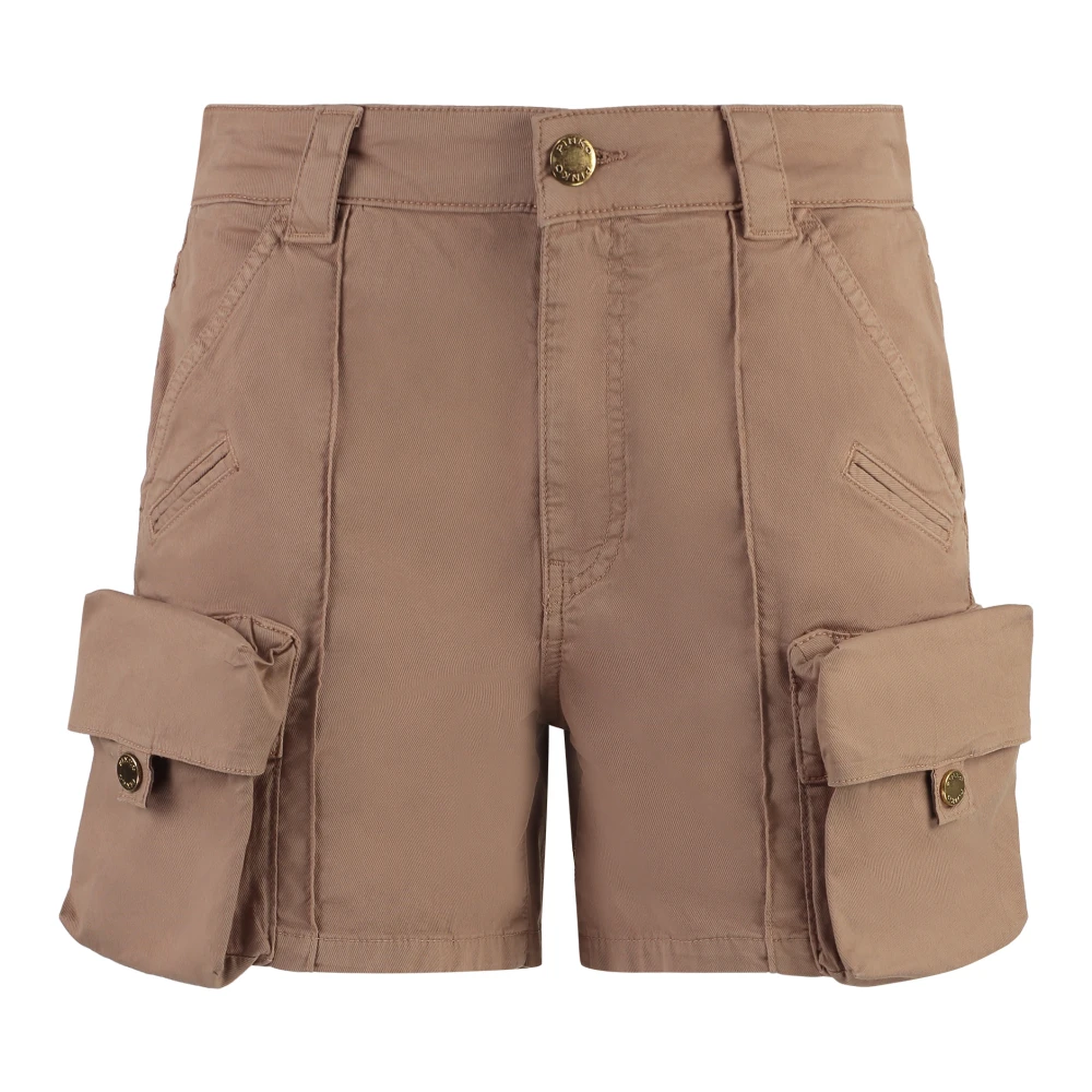 Pinko Bruine Shorts Ss24 Model Hoogte 178cm Brown Dames