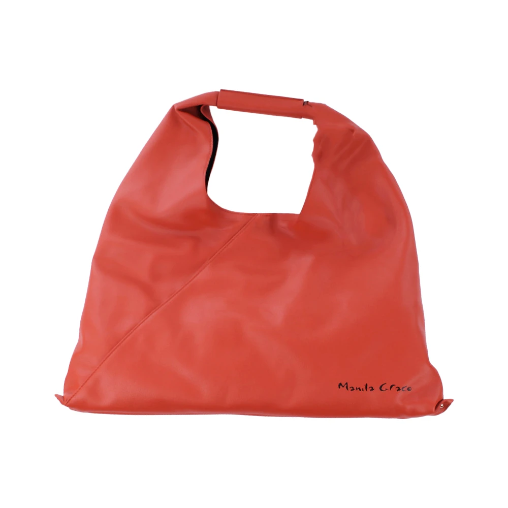 Manila Grace Stijlvolle Logo Voorclip Tas Brown Dames