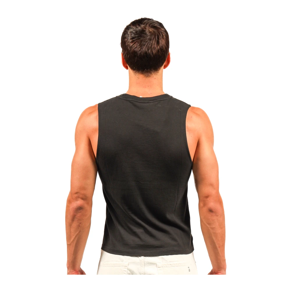 Aries Gedrukte Mouwloze T-shirt Black Heren