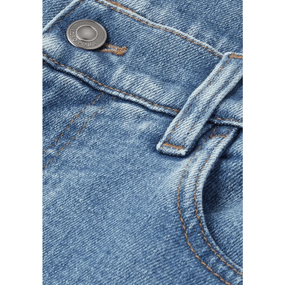 Loro Piana Luxe zachte katoenen broek Blue Heren