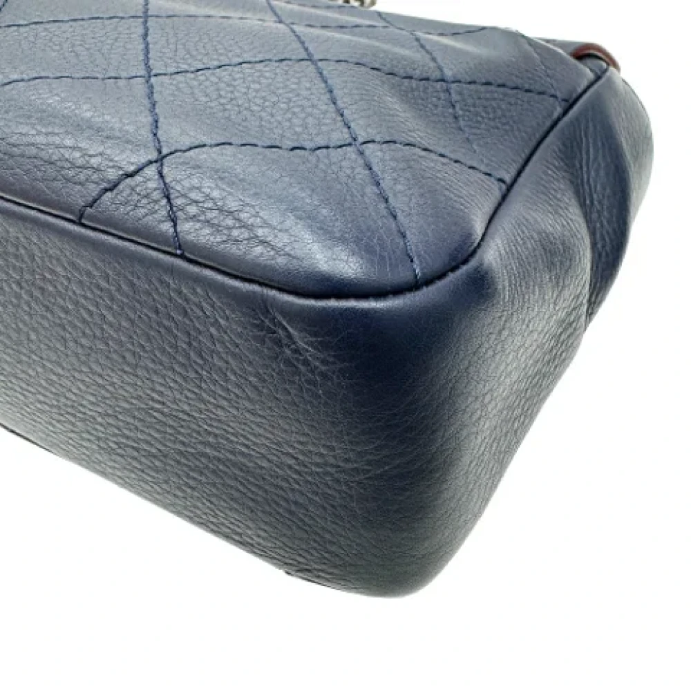 Chanel Vintage Pre-owned Leather chanel-bags Blue Dames