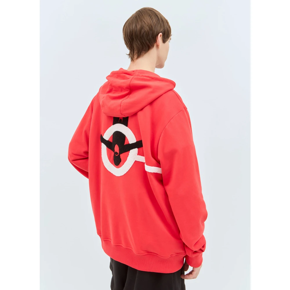 Walter Van Beirendonck Hoodie met Android Red Heren