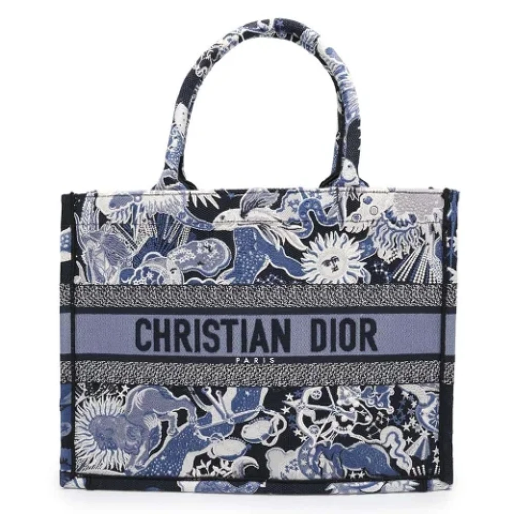 Dior Vintage Pre-owned Canvas totes Blue Dames
