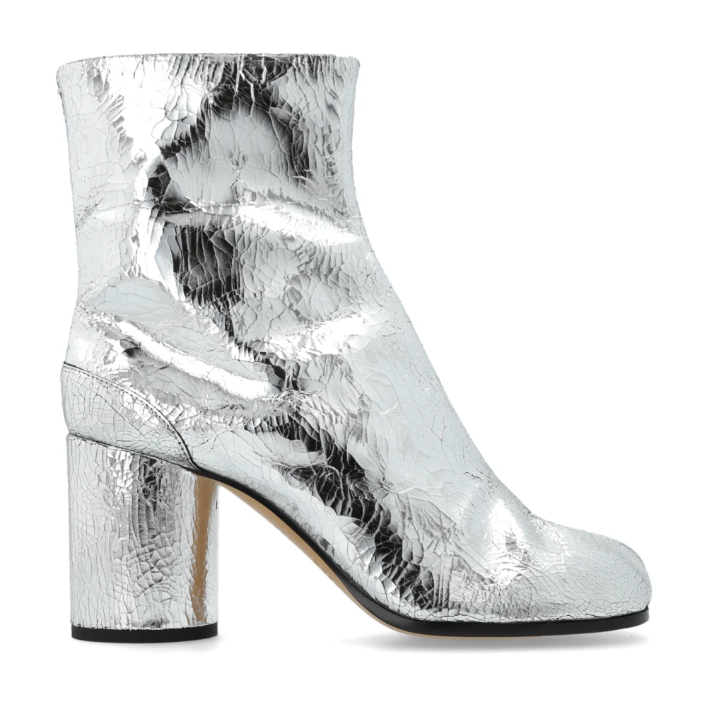 Maison Margiela Women's Gray Heeled Ankle Boots Tabi