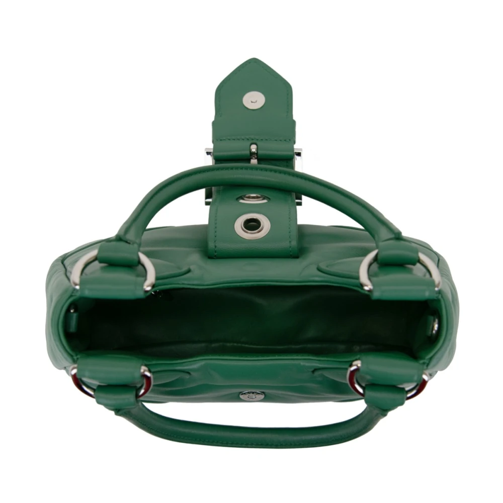 Prada Gewatteerde leren schoudertas met magneetknoop Green Dames