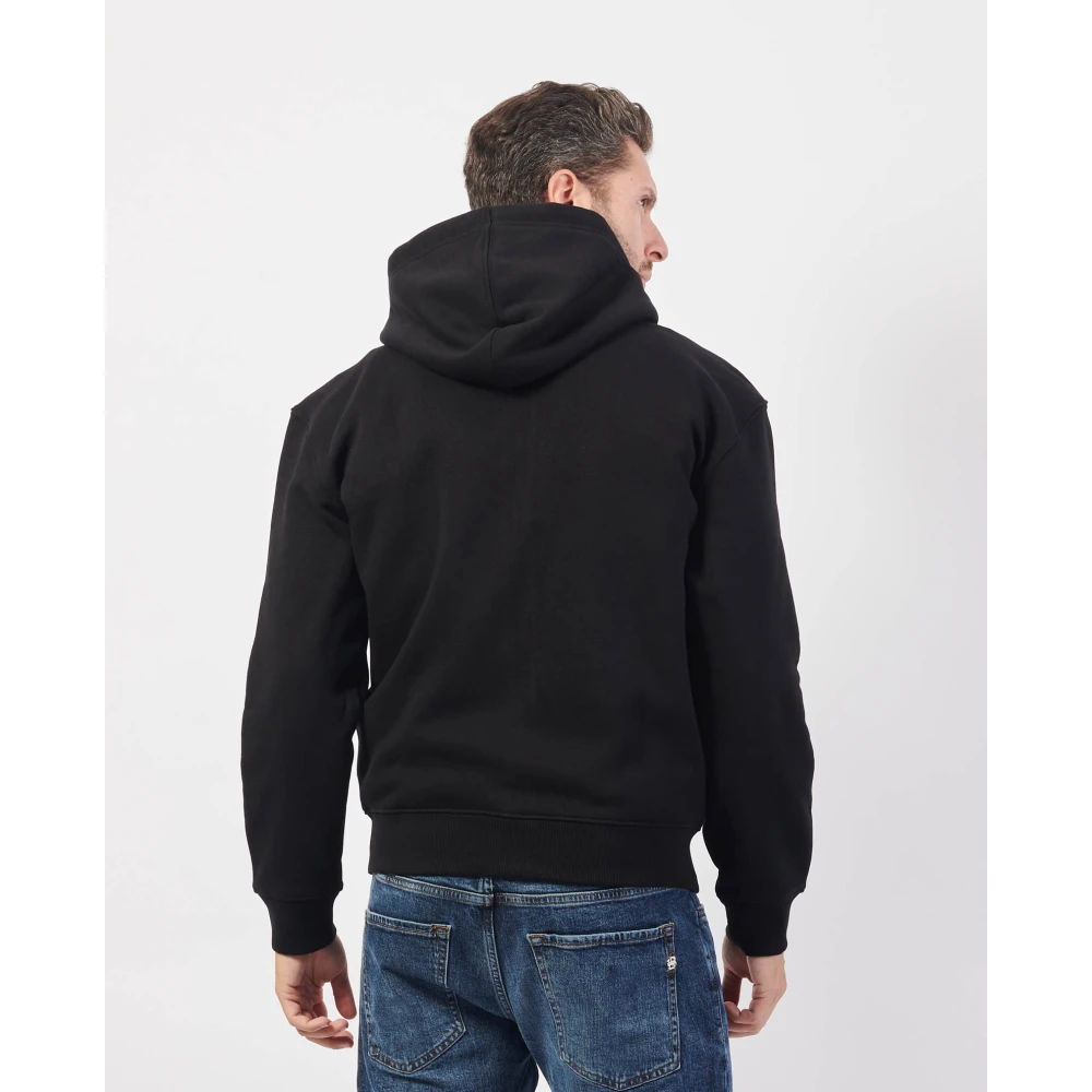 Guess Zwarte Hoodie Met Rits Black Heren