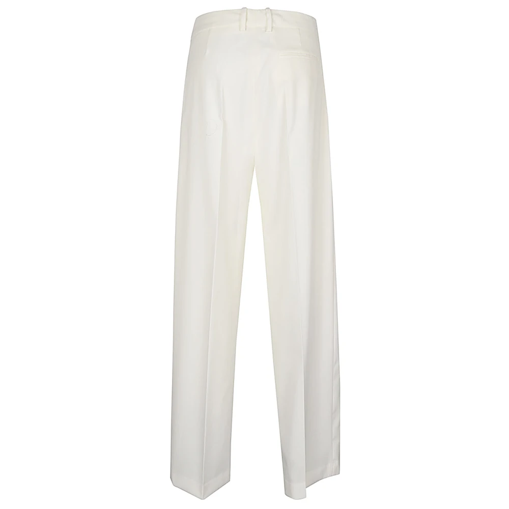 Erika Cavallini Witte Straight Cut Broek White Dames
