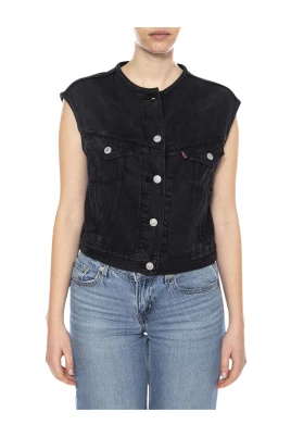Collarless Shrunken 90S Vest