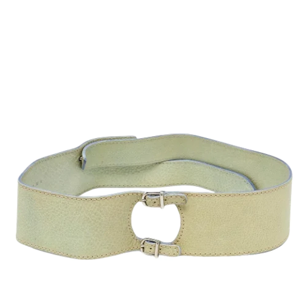 Marni Pre-owned Leather belts Beige Dames