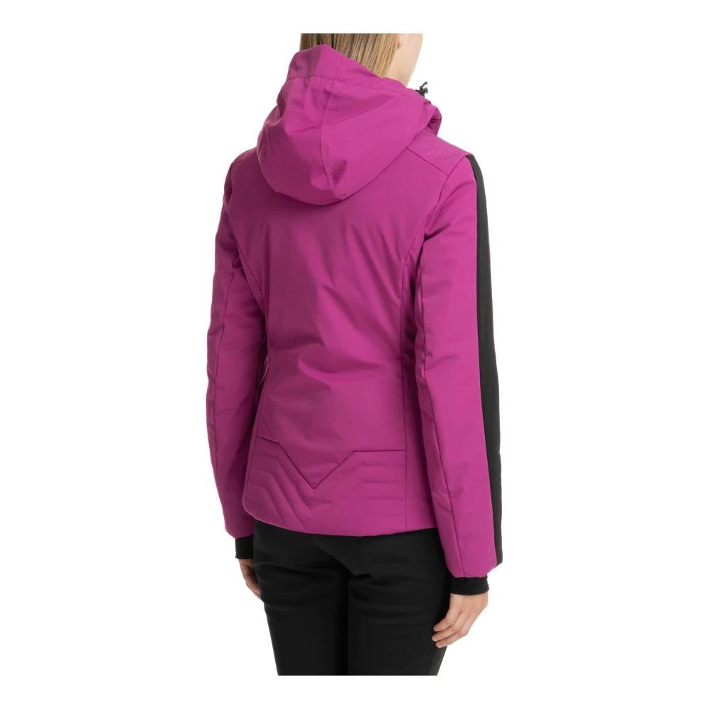 Emporio Armani EA7 7 Ski Jas met Capuchon en Logo Purple Dames