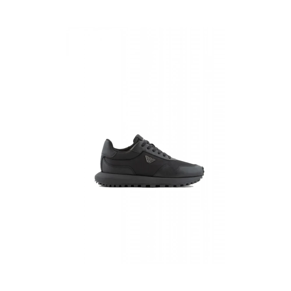 Emporio Armani Herr Svart Skor 41 Eu, - Skor > Sneakers