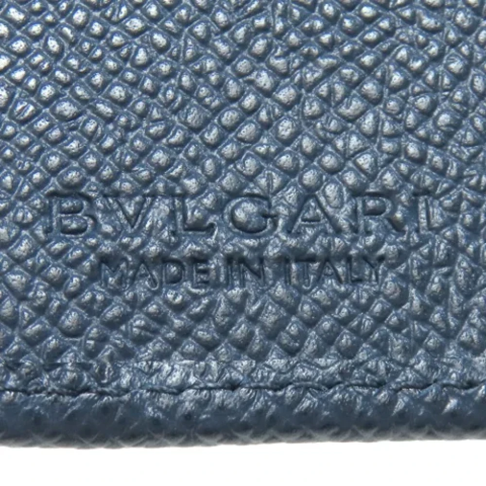 Bvlgari Vintage Pre-owned Leather key-holders Blue Heren