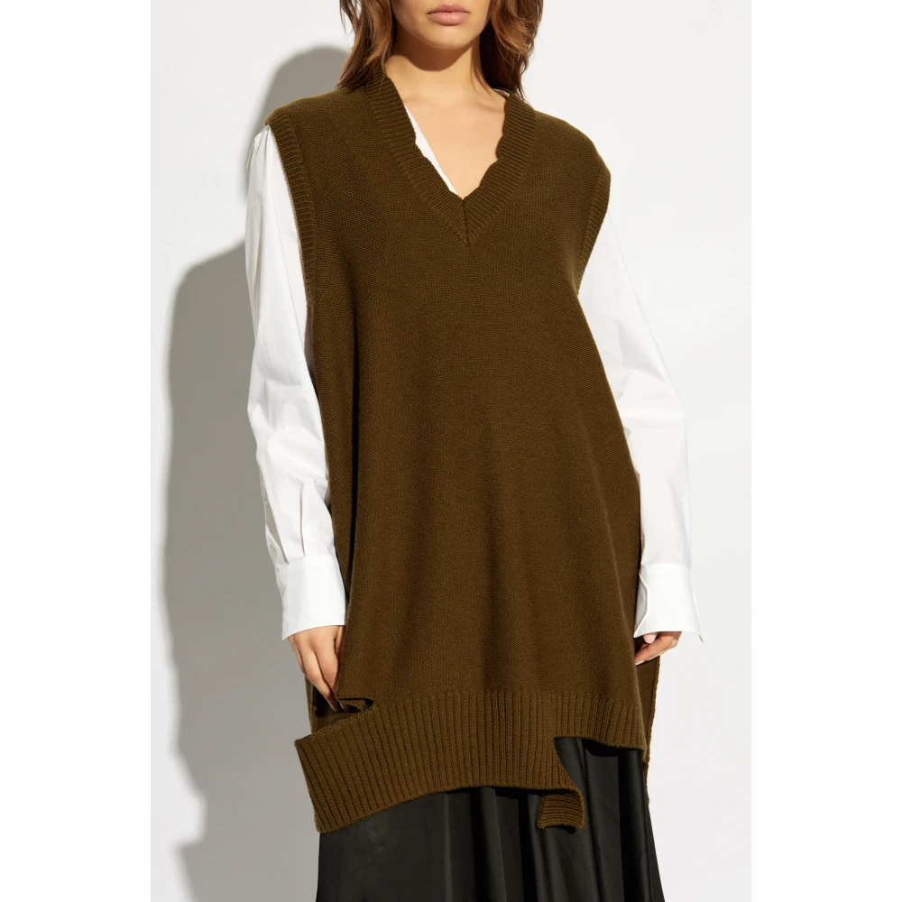 MM6 Maison Margiela Oversize Jurk Brown Dames