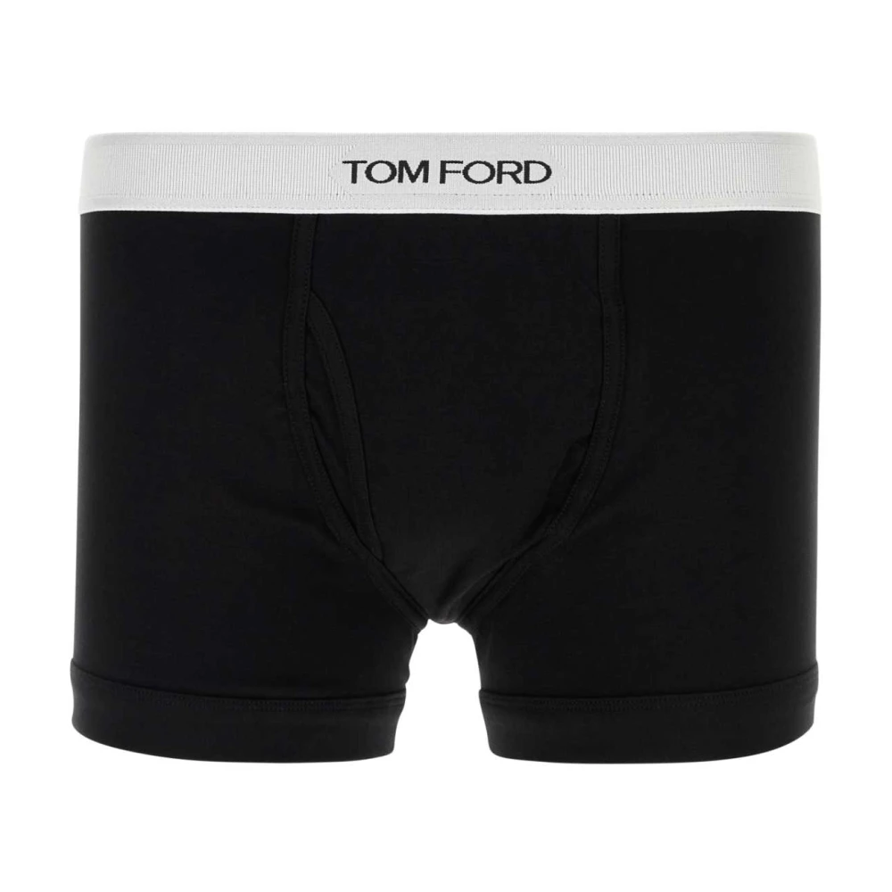 Tom Ford Mannelijk Zwart Ondergoed Heren, 2XL, Katoen, Stretch-Katoen Boxershort Set
