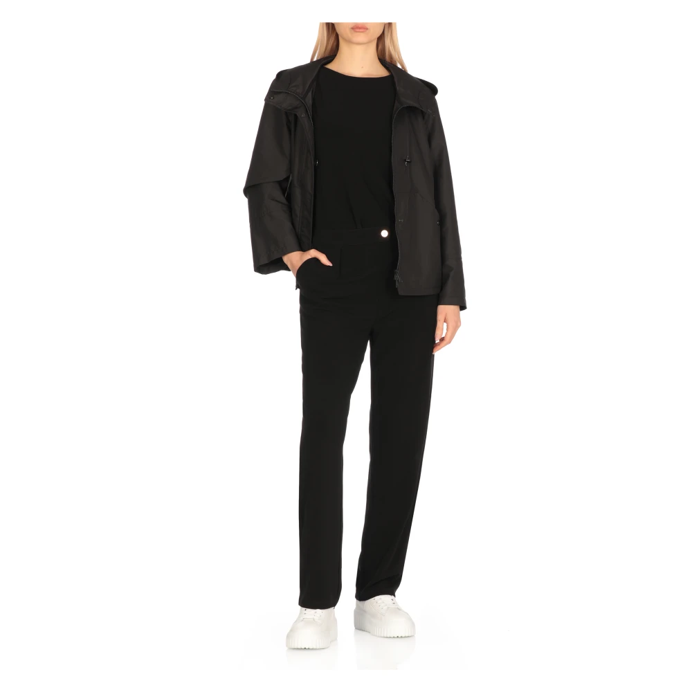 Fay Waterdichte parka met capuchon en zakken Black Dames
