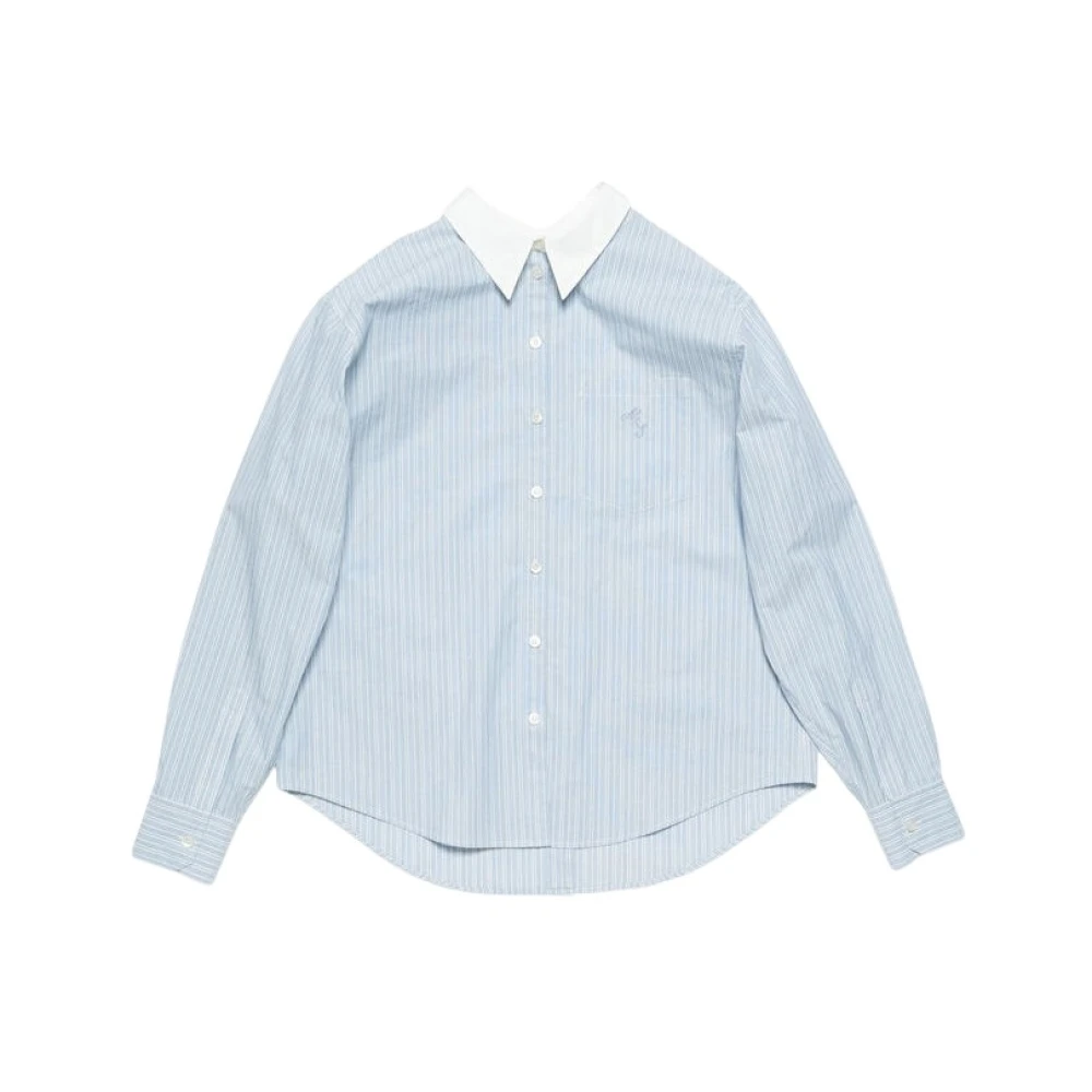 Acne Studios Blauw en wit overhemd Blue Dames