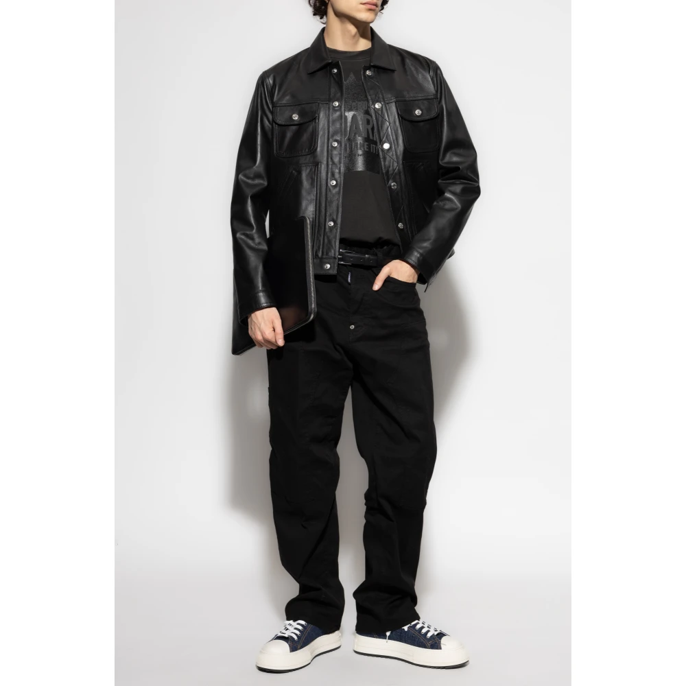 Dsquared2 T-shirt met logo Black Heren