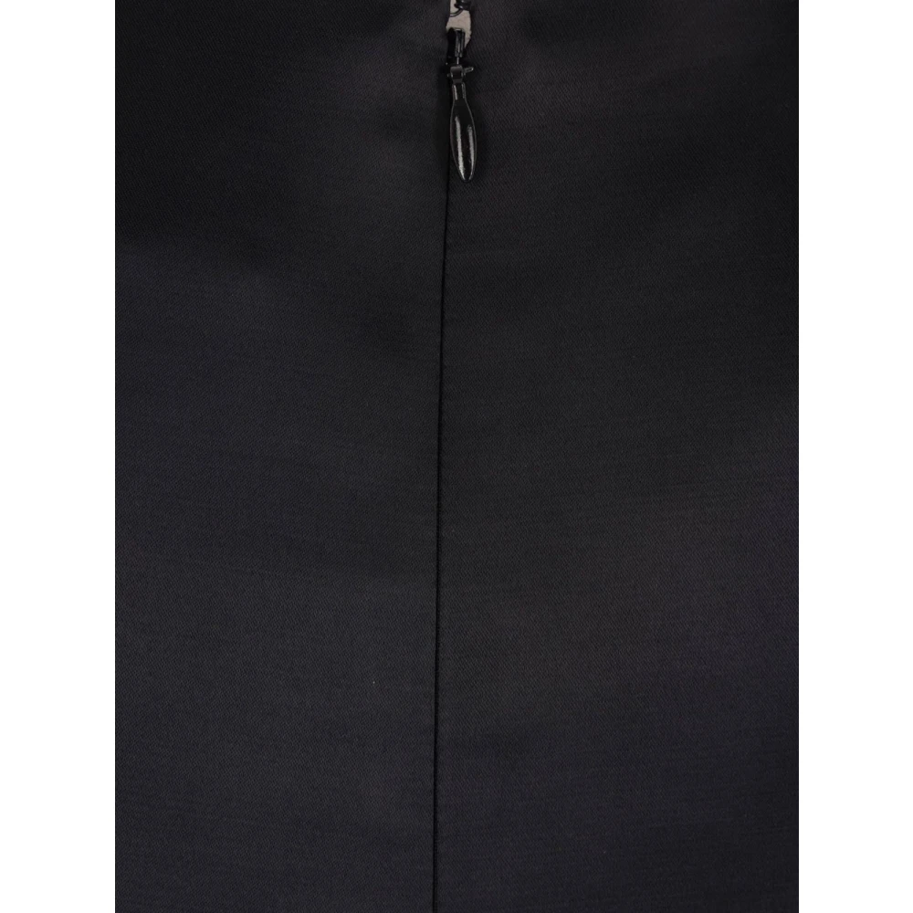 Vivienne Westwood Zwarte Gedrapeerde Cowl Neck Jurk Black Dames