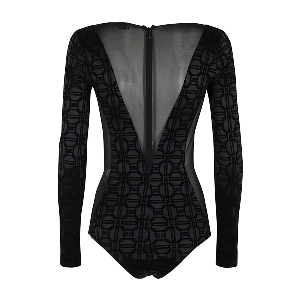 Elisabetta Franchi Zwarte Top voor Vrouwen Black Dames