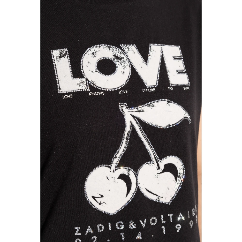 Zadig & Voltaire T-shirt Walk Black Dames