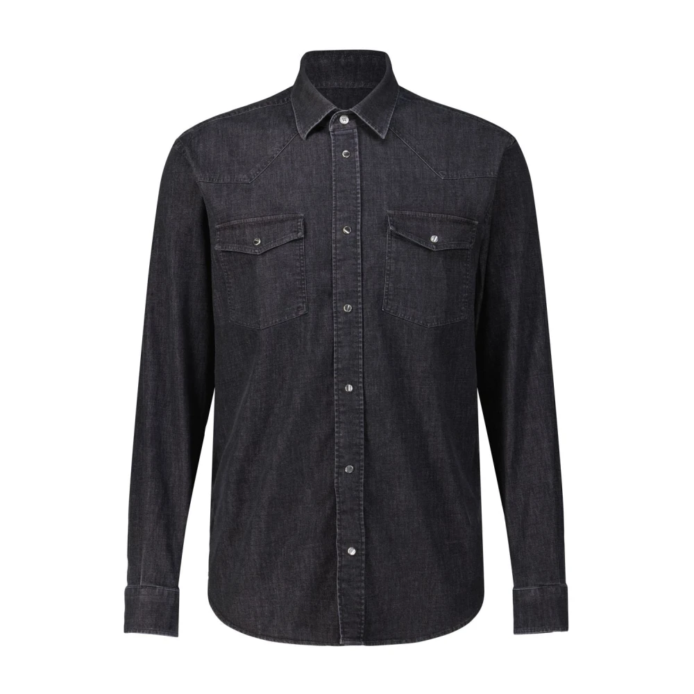 Dondup Denim Casual Overhemd Black Heren
