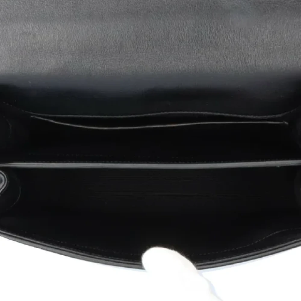 Saint Laurent Vintage Pre-owned Leather handbags Black Dames