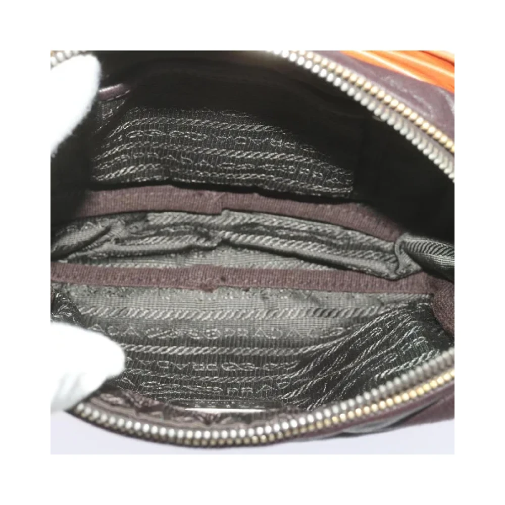 Prada Vintage Pre-owned Leather prada-bags Orange Dames