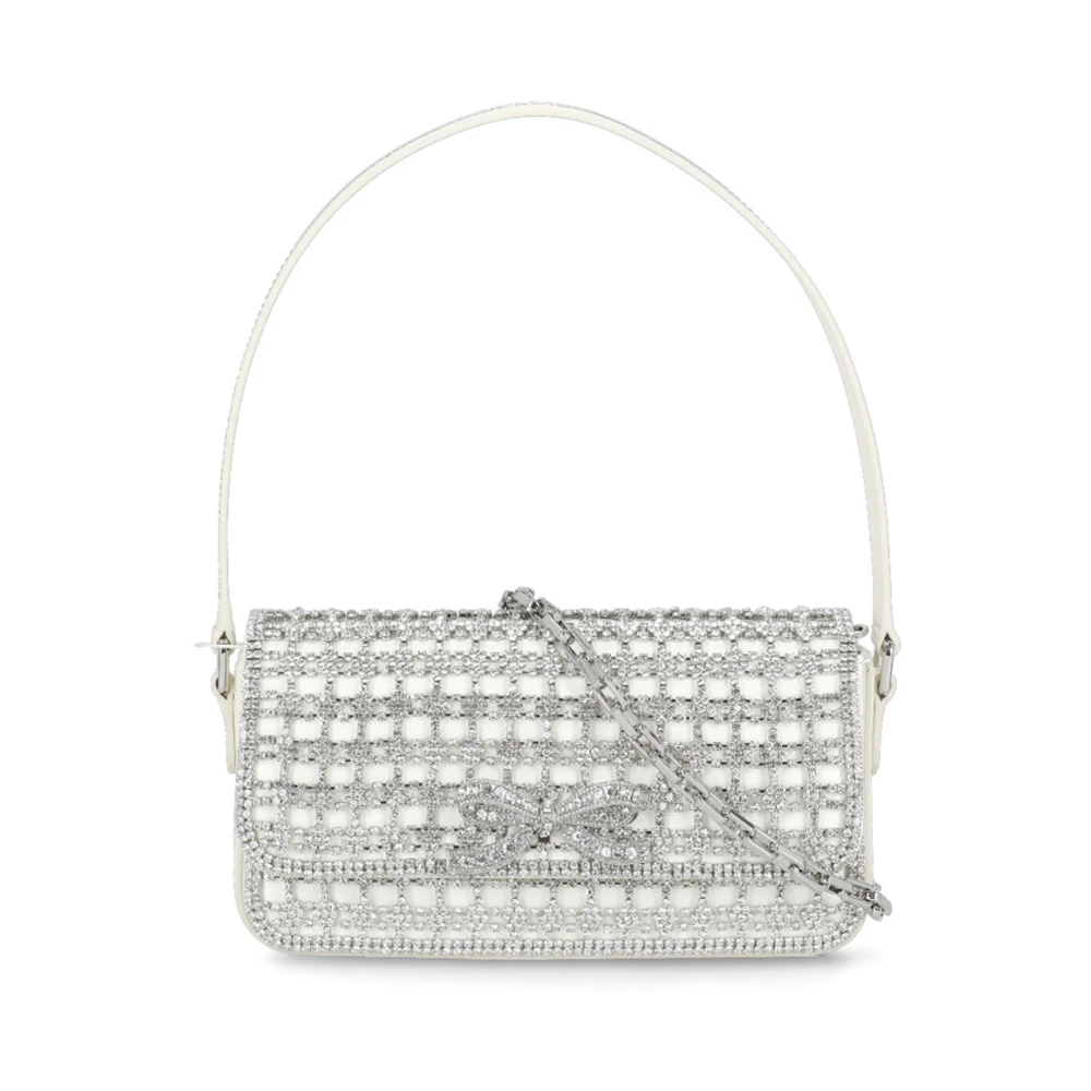Self Portrait Strass Boog Schoudertas Beige Dames