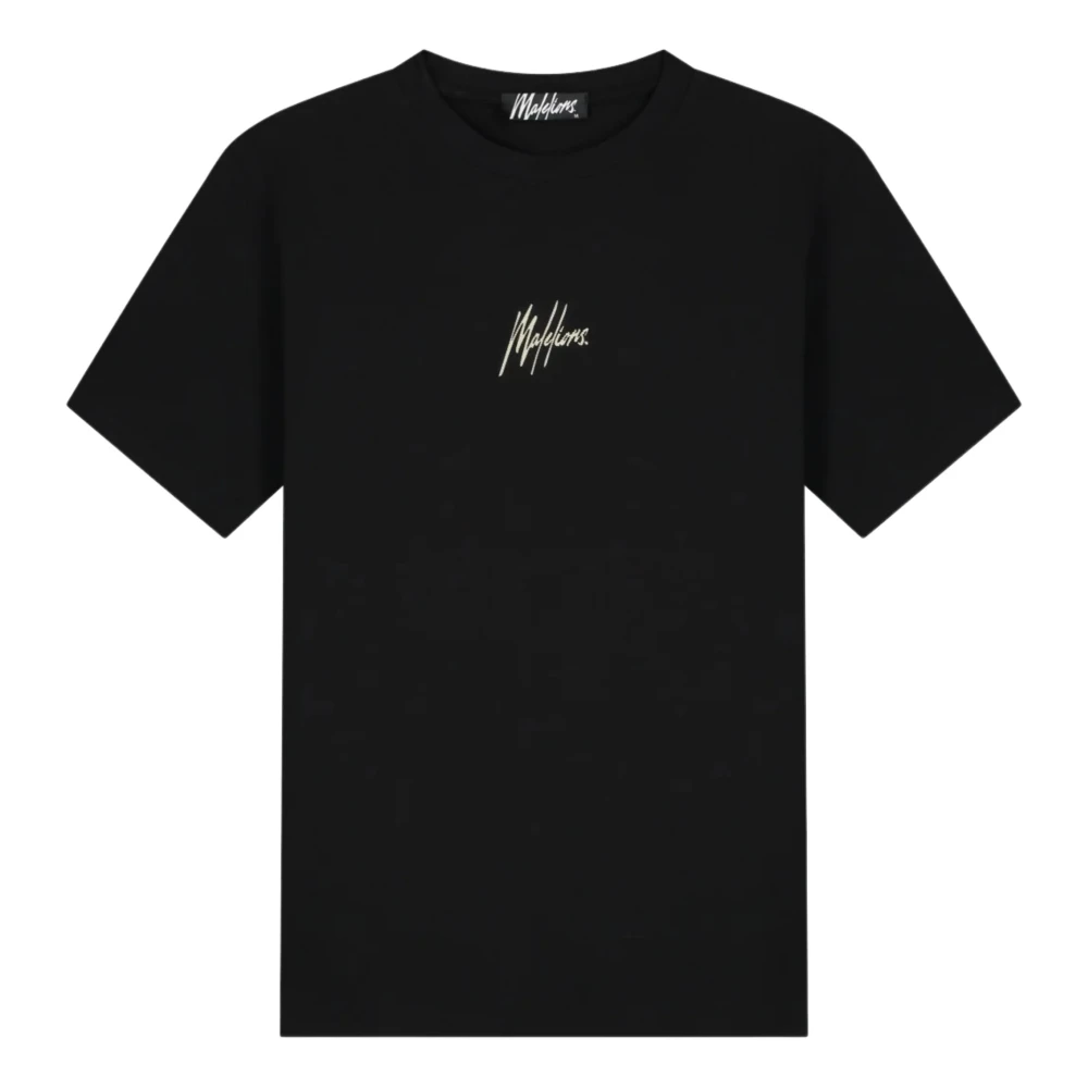 Malelions Gestreept signature T-shirt Herenlions Black Heren