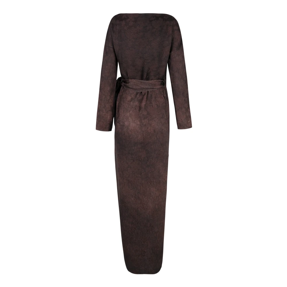 Cortana Malaysia bordeaux jacquard overslagjurk Red Dames