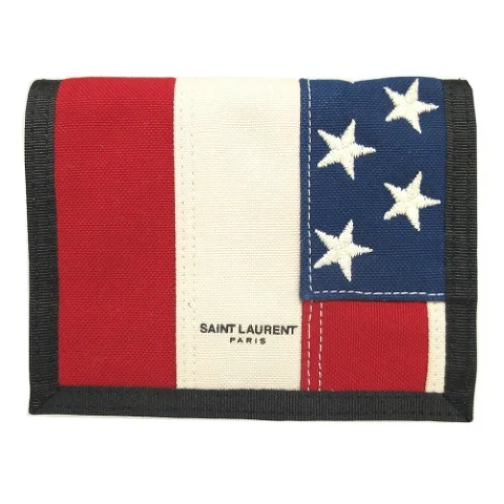 Saint Laurent Vintage Pre-owned Canvas wallets Multicolor Dames