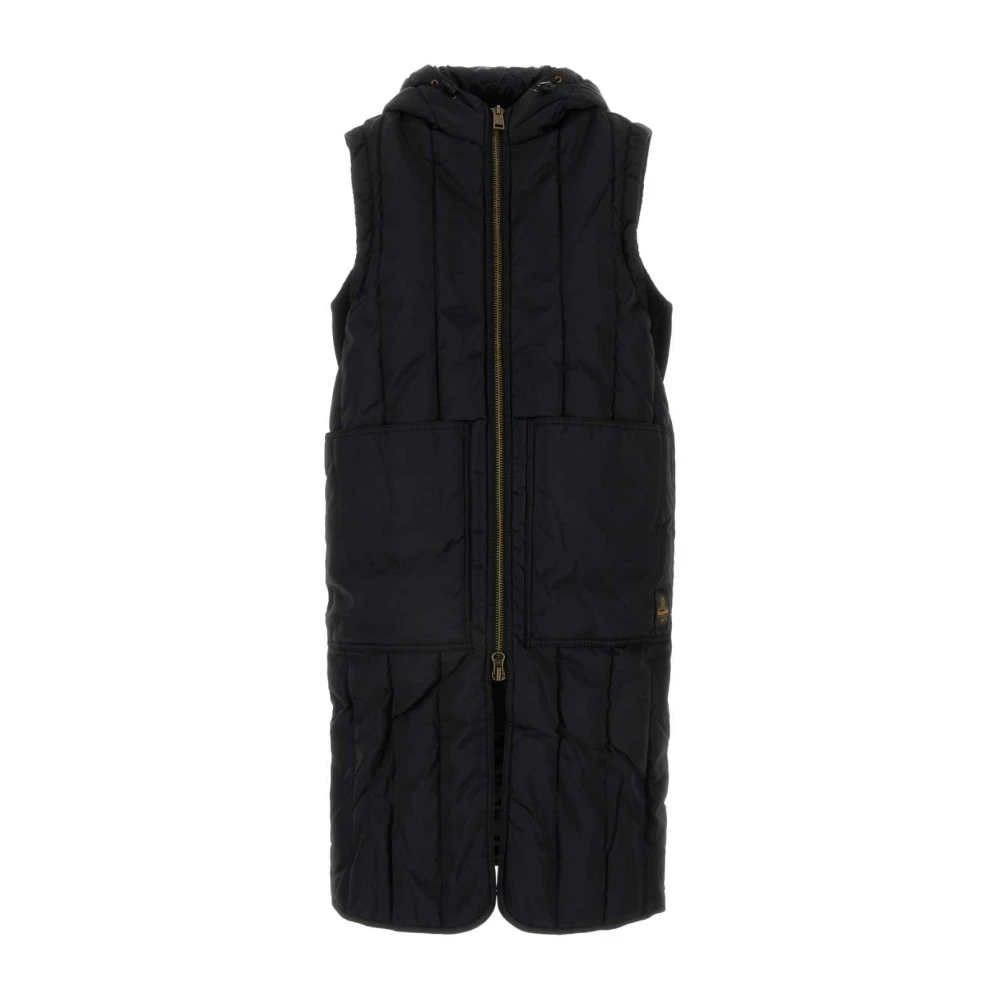 RefrigiWear Gewatteerde nylonjas in zwart Black Dames