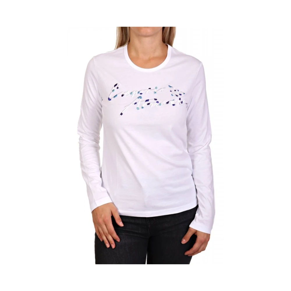 Emporio Armani Donna Bianco Top, Xl, New,