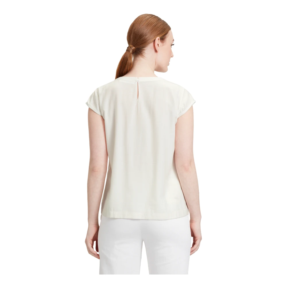 Betty & Co Elegante korte mouw blouse White Dames