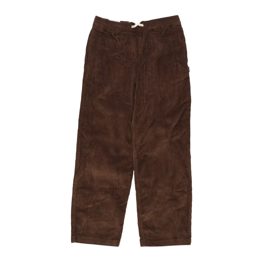 Element Brown Corduroy Elastic Waist Trousers Chestnut - Male - Wide Trousers - Xs - Trousers