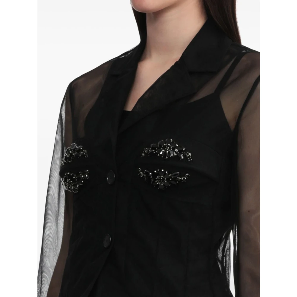 Simone Rocha Zwarte Jassen voor Vrouwen Black Dames