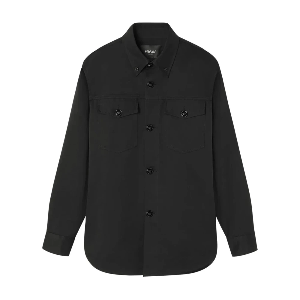 Versace Casual Shirts Black Heren