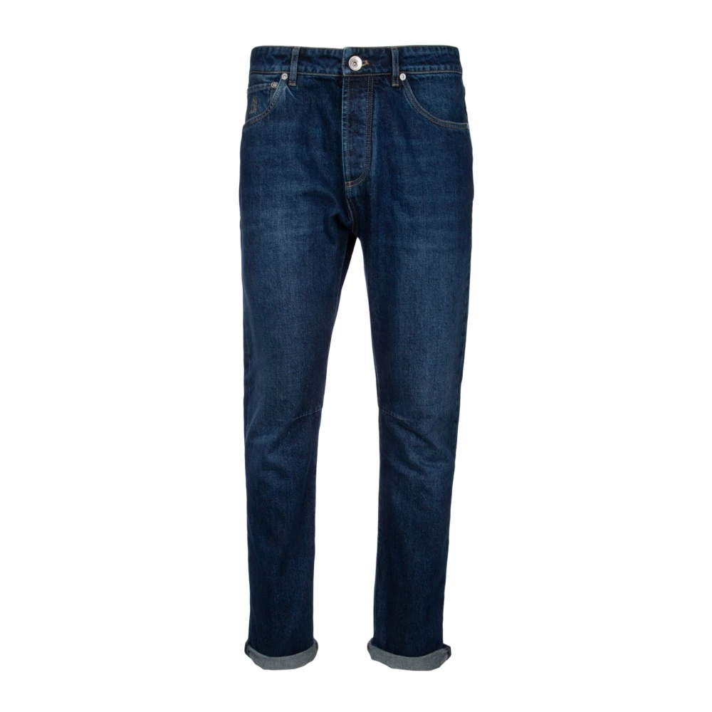 BRUNELLO CUCINELLI Klassieke Denim Broek voor Dagelijks Gebruik Blue Heren