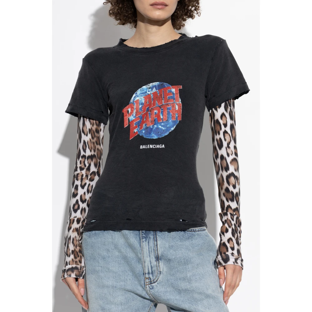 Balenciaga Gedrukte top Black Dames