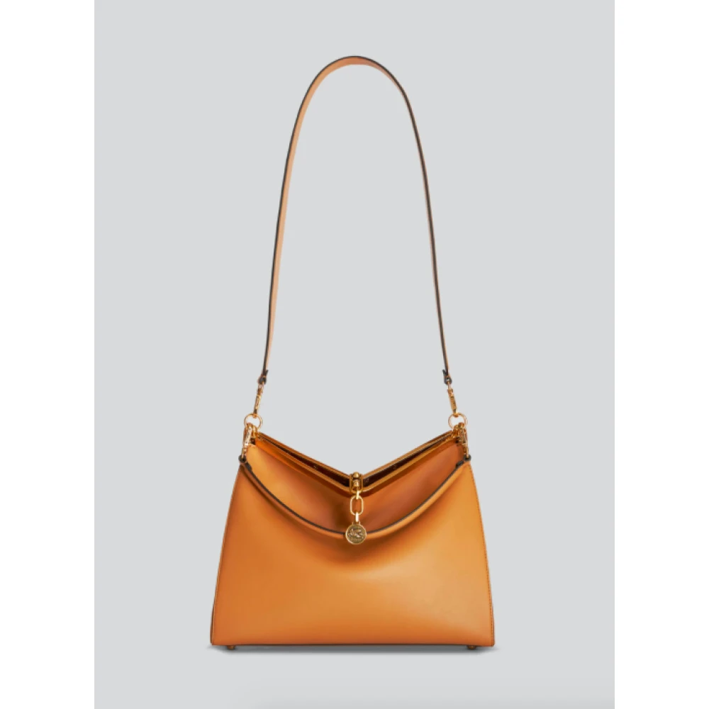 ETRO Iconische Vela Grande Leren Tas Brown Dames