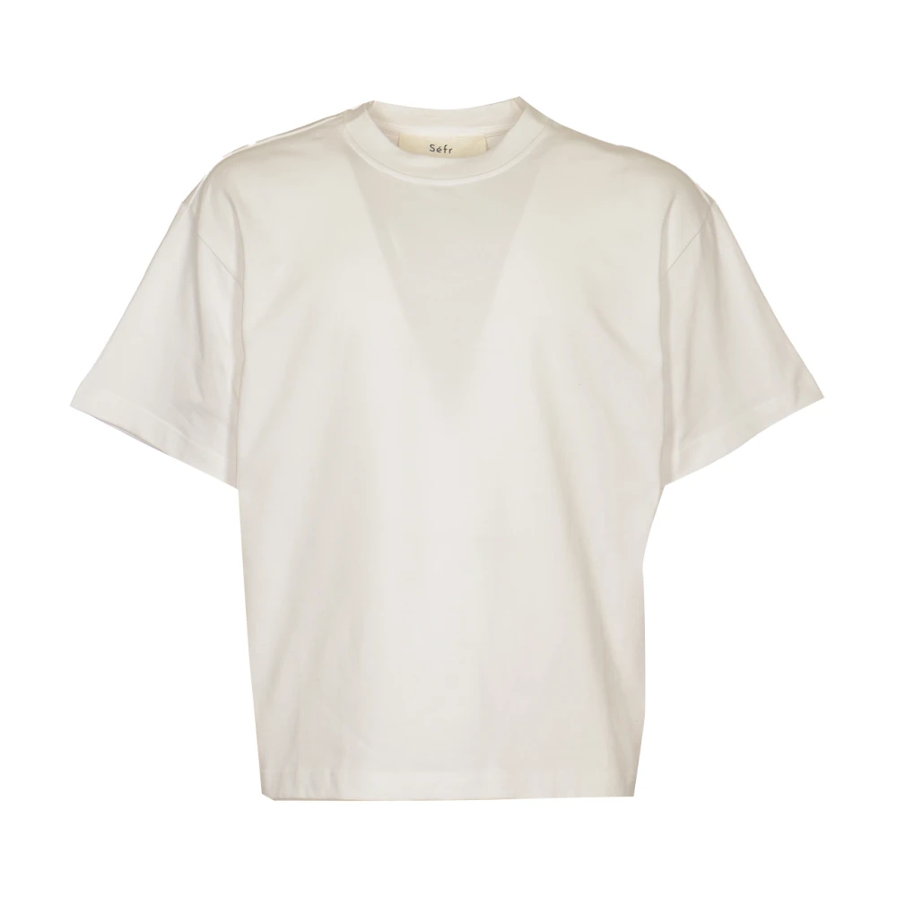 Klassisk Hvit Bomull T-Skjorte for Menn